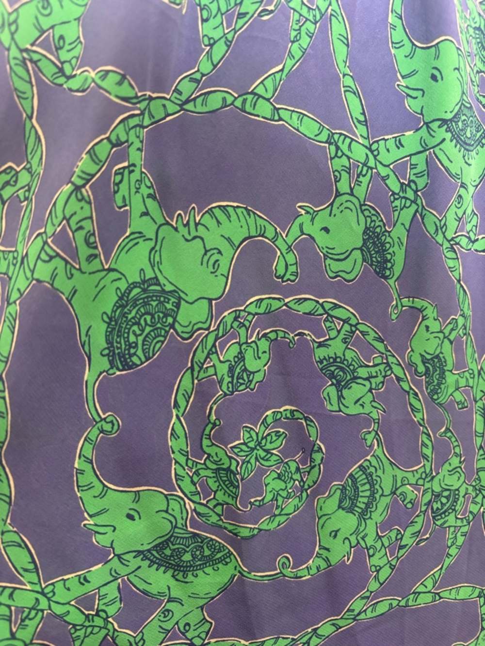 Lilly Pulitzer Silk Elephant Print Chain Strap Top - Picture 14 of 14